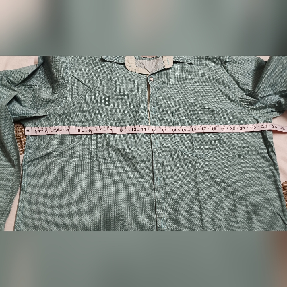 Westport Authentic Sports casual Men's Green Printed Custom Fit Cotton Shirt - Picture 6 of 7